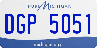 MI license plate DGP5051