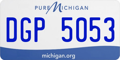 MI license plate DGP5053