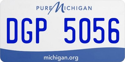 MI license plate DGP5056