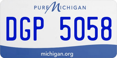 MI license plate DGP5058