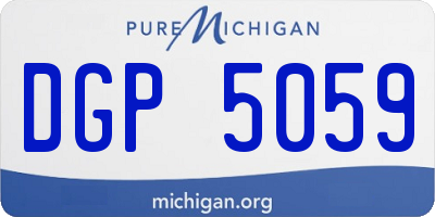 MI license plate DGP5059