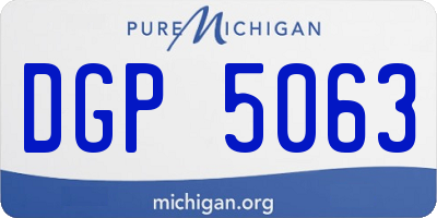 MI license plate DGP5063