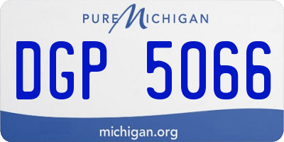MI license plate DGP5066
