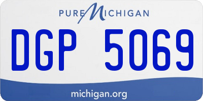 MI license plate DGP5069