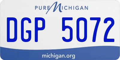 MI license plate DGP5072