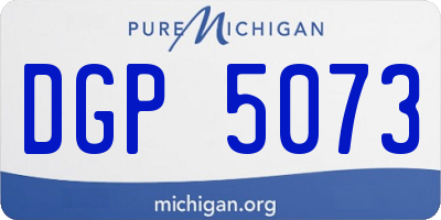 MI license plate DGP5073