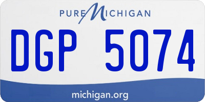 MI license plate DGP5074