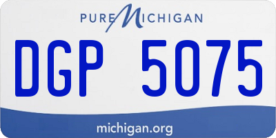 MI license plate DGP5075