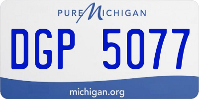 MI license plate DGP5077