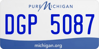MI license plate DGP5087