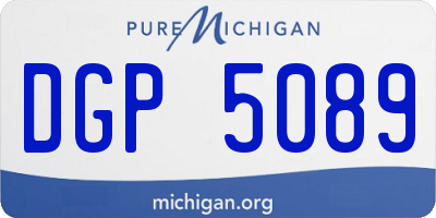 MI license plate DGP5089