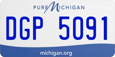 MI license plate DGP5091