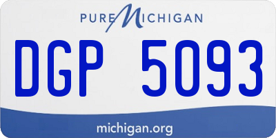 MI license plate DGP5093