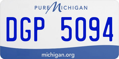 MI license plate DGP5094