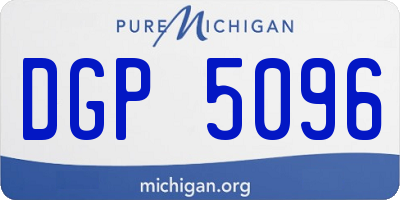 MI license plate DGP5096
