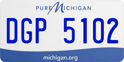 MI license plate DGP5102