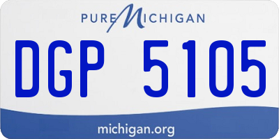 MI license plate DGP5105