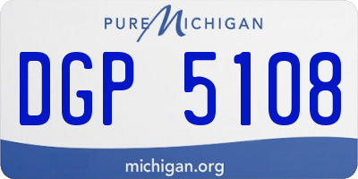 MI license plate DGP5108