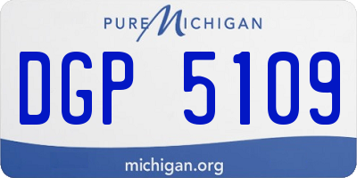 MI license plate DGP5109
