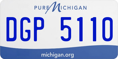 MI license plate DGP5110
