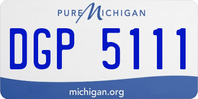 MI license plate DGP5111