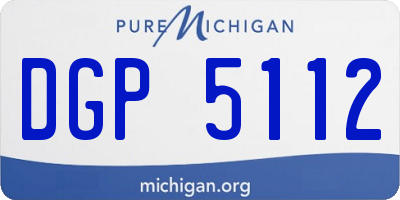 MI license plate DGP5112