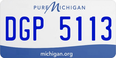 MI license plate DGP5113