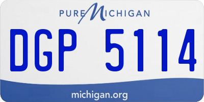 MI license plate DGP5114