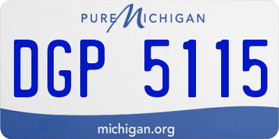 MI license plate DGP5115