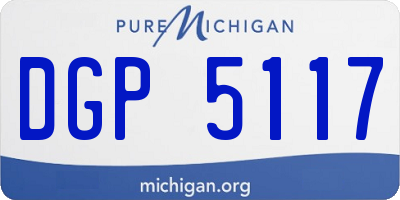 MI license plate DGP5117