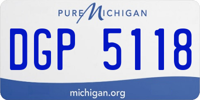 MI license plate DGP5118