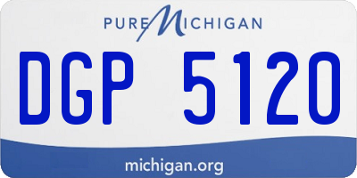 MI license plate DGP5120