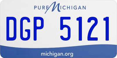 MI license plate DGP5121