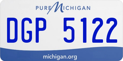MI license plate DGP5122