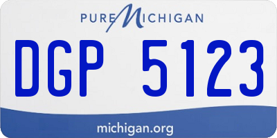 MI license plate DGP5123