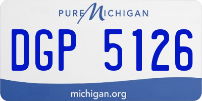 MI license plate DGP5126