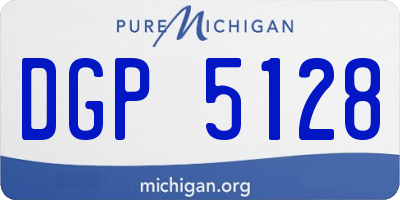 MI license plate DGP5128