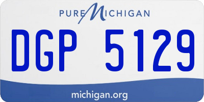 MI license plate DGP5129