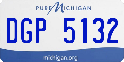MI license plate DGP5132