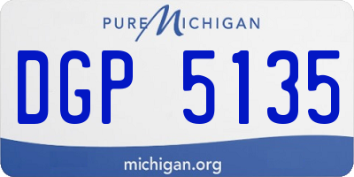 MI license plate DGP5135