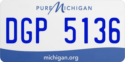 MI license plate DGP5136