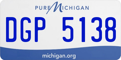 MI license plate DGP5138