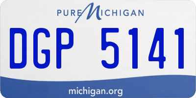 MI license plate DGP5141