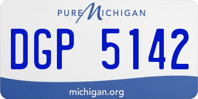 MI license plate DGP5142