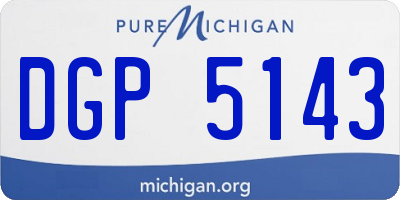 MI license plate DGP5143
