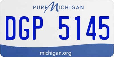MI license plate DGP5145