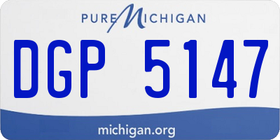 MI license plate DGP5147