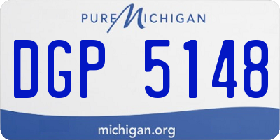 MI license plate DGP5148