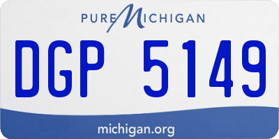 MI license plate DGP5149