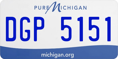MI license plate DGP5151